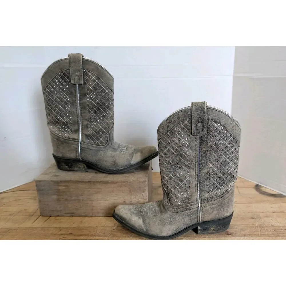 Smoky Mountain Girls Magnolia Western Boot Snip Toe Size 2 Big Kids